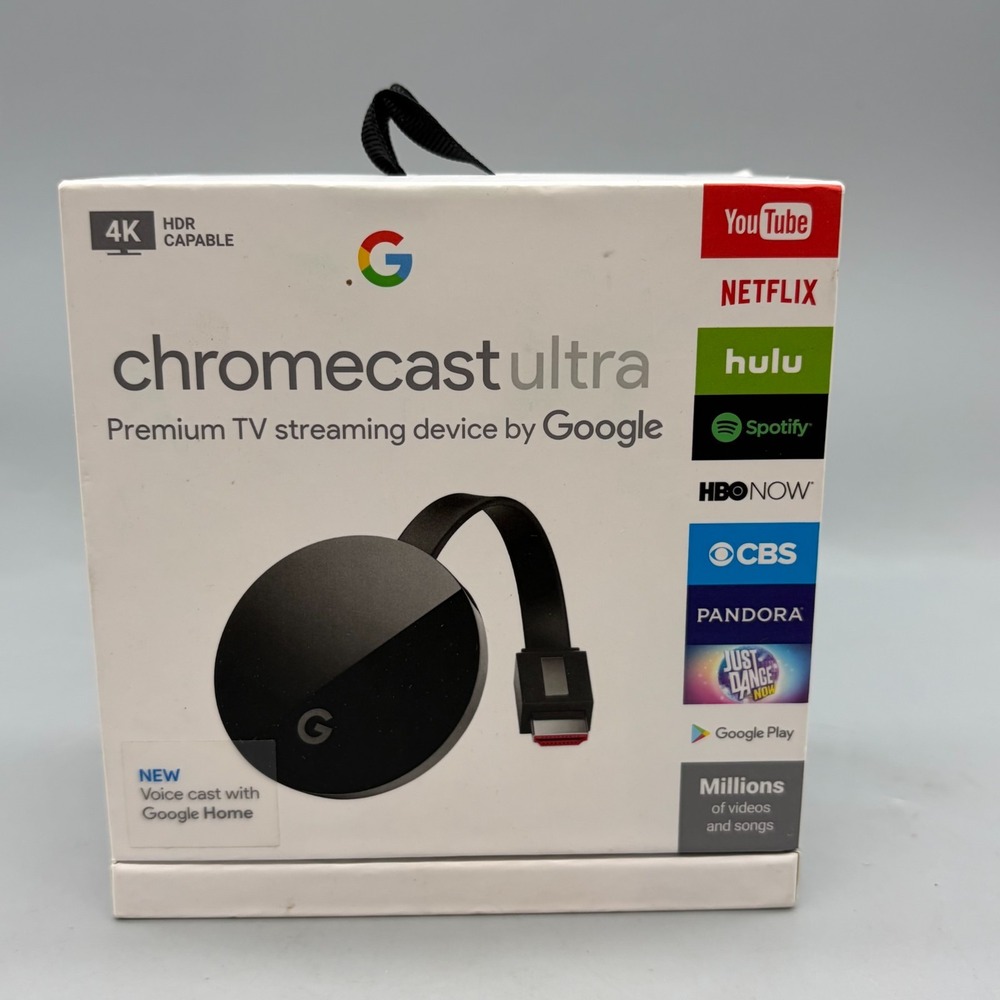 Google Chromecast Ultra 4K HD Media Streaming Device - Sealed